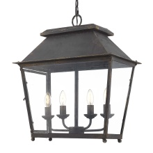 Golden Canada 0804-4P ABI - Golden Lighting Abingdon 4-light Pendant in Antique Black Iron